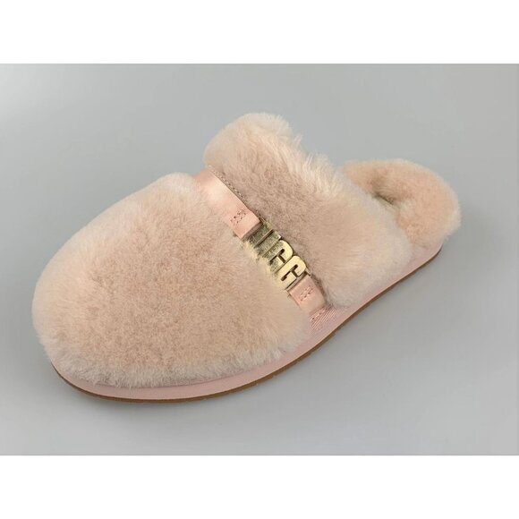 NIB UGG Woman Dalla UGG Metal Graphic Slippers Size US5 - Picture 1 of 11